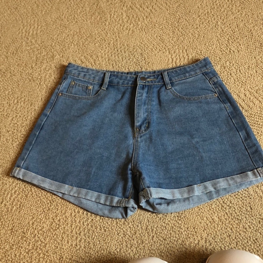 High Rise Denim Shorts - Picture 2 of 6